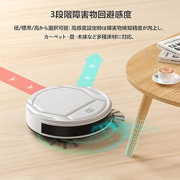 Amazon | Lefant M210P ロボット掃除機「コンパクト設計 2200Pa強力